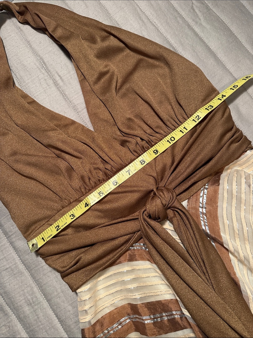 Vintage Halter Maxi Dress with Full Skirt - Picture 7 of 14